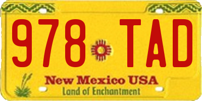 NM license plate 978TAD