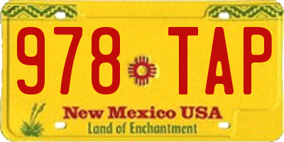 NM license plate 978TAP