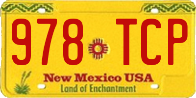 NM license plate 978TCP