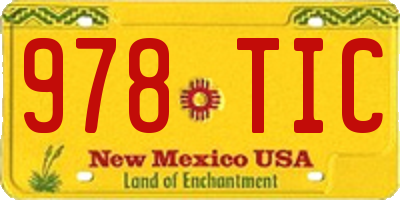 NM license plate 978TIC