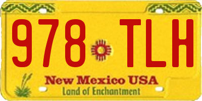 NM license plate 978TLH