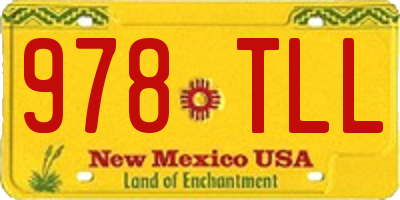 NM license plate 978TLL