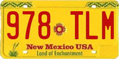 NM license plate 978TLM
