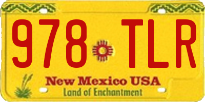 NM license plate 978TLR
