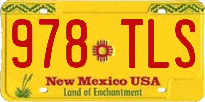 NM license plate 978TLS