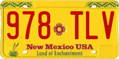 NM license plate 978TLV