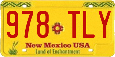 NM license plate 978TLY