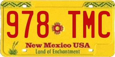 NM license plate 978TMC