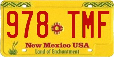 NM license plate 978TMF