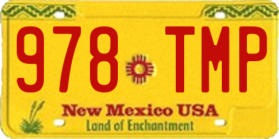 NM license plate 978TMP