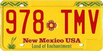 NM license plate 978TMV