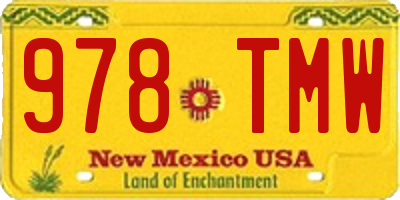 NM license plate 978TMW