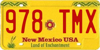 NM license plate 978TMX