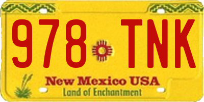 NM license plate 978TNK