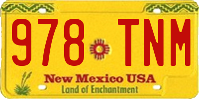 NM license plate 978TNM