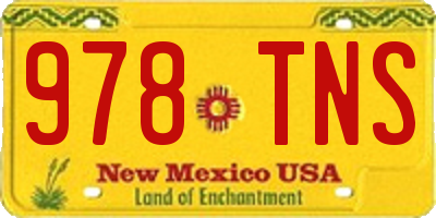 NM license plate 978TNS
