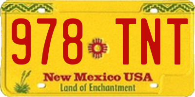 NM license plate 978TNT