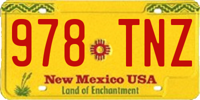 NM license plate 978TNZ