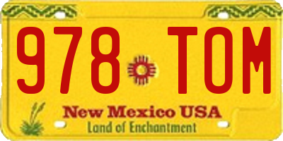 NM license plate 978TOM