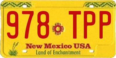 NM license plate 978TPP