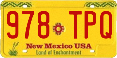 NM license plate 978TPQ