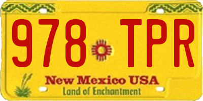 NM license plate 978TPR