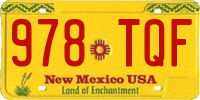 NM license plate 978TQF