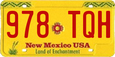 NM license plate 978TQH