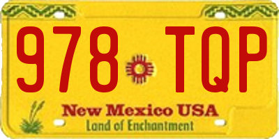 NM license plate 978TQP