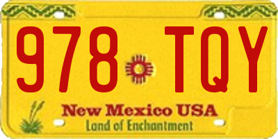 NM license plate 978TQY