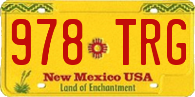 NM license plate 978TRG