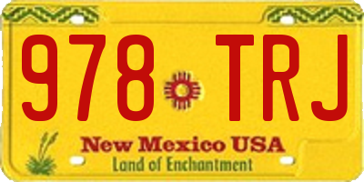 NM license plate 978TRJ
