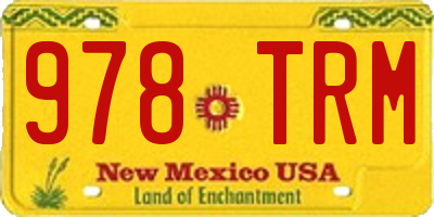 NM license plate 978TRM