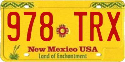 NM license plate 978TRX