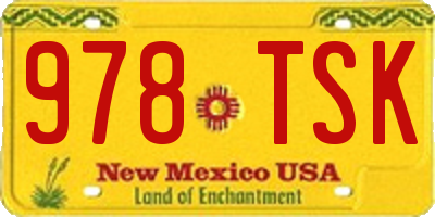 NM license plate 978TSK