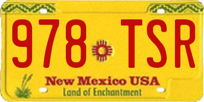 NM license plate 978TSR