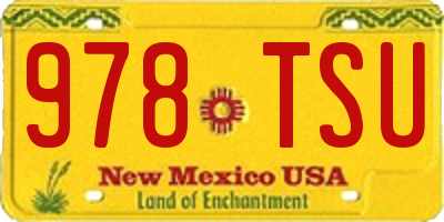 NM license plate 978TSU