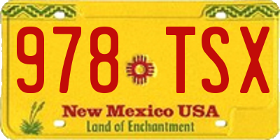 NM license plate 978TSX