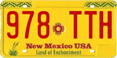 NM license plate 978TTH