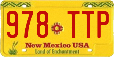 NM license plate 978TTP