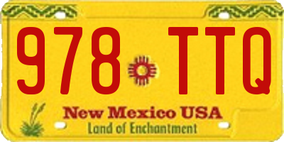 NM license plate 978TTQ