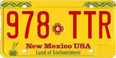 NM license plate 978TTR
