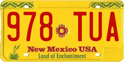 NM license plate 978TUA