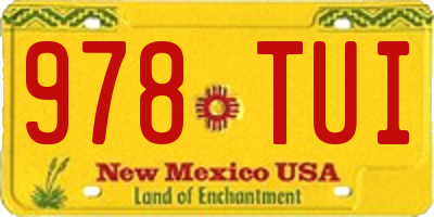NM license plate 978TUI