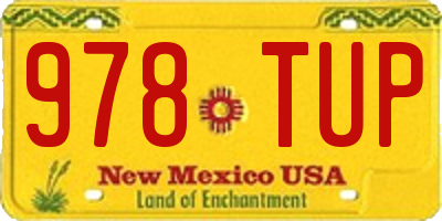 NM license plate 978TUP