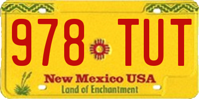 NM license plate 978TUT