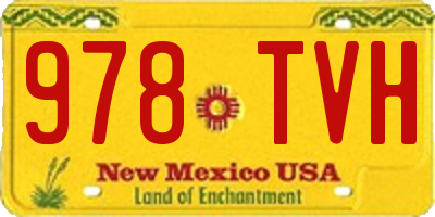 NM license plate 978TVH