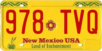 NM license plate 978TVQ