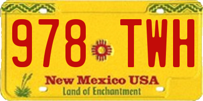 NM license plate 978TWH