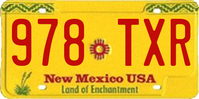 NM license plate 978TXR